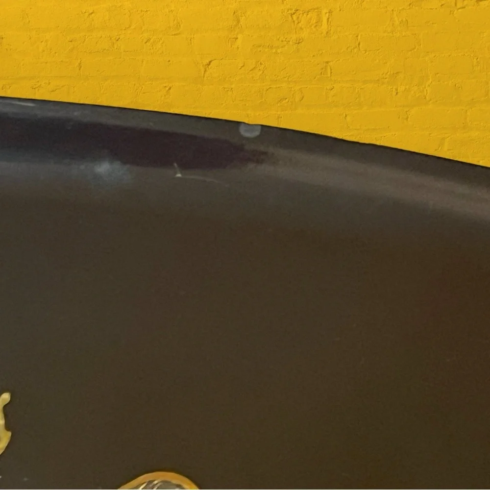 Vintage Black Tray Featuring Inlay Chickadee Birds | by Couroc Monterey - Picture 3 of 8